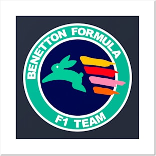 Benetton F1 Team Shield 80's Posters and Art